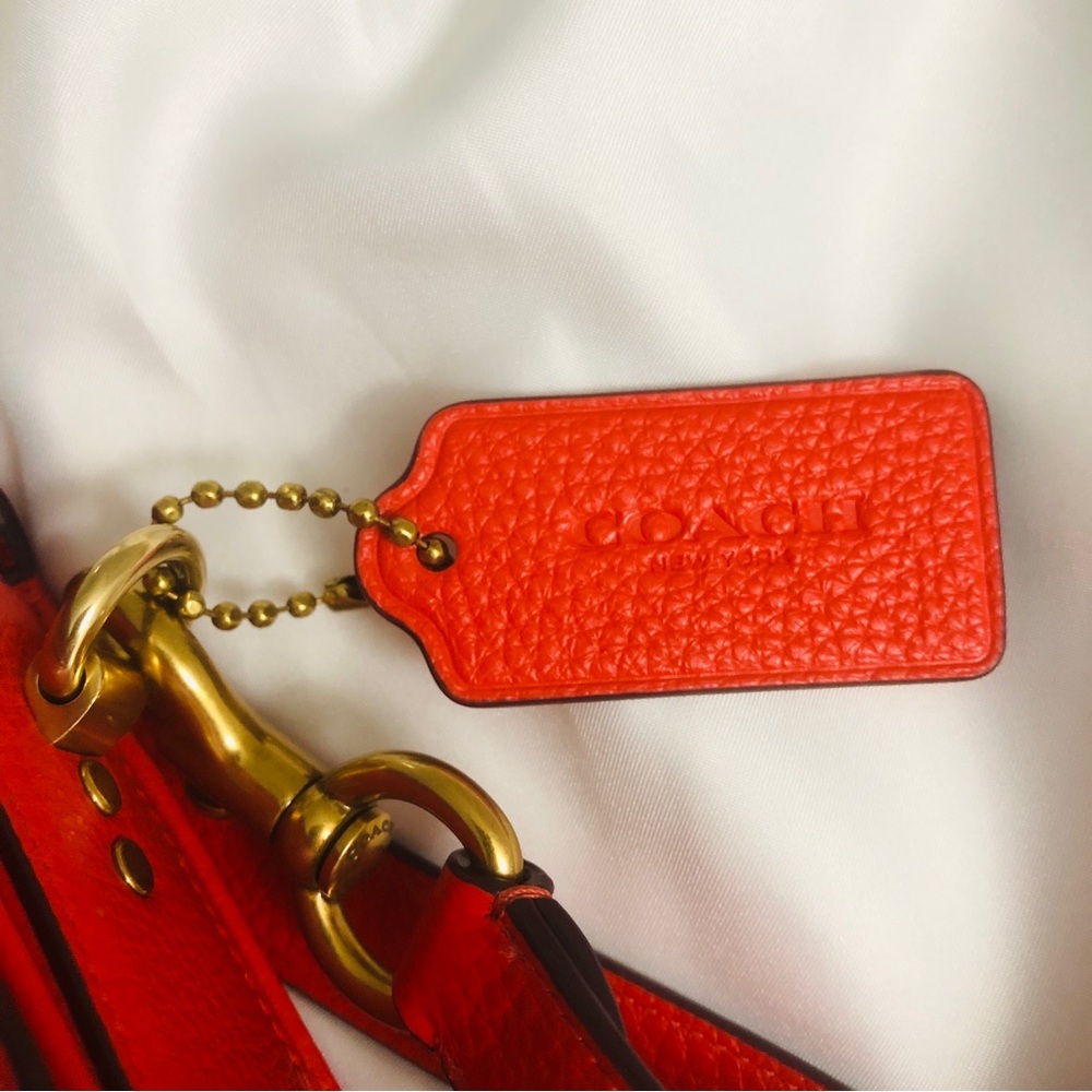 Coach Cassie Vibrant Red Orange Crossbody Bag - Picture 3 of 6